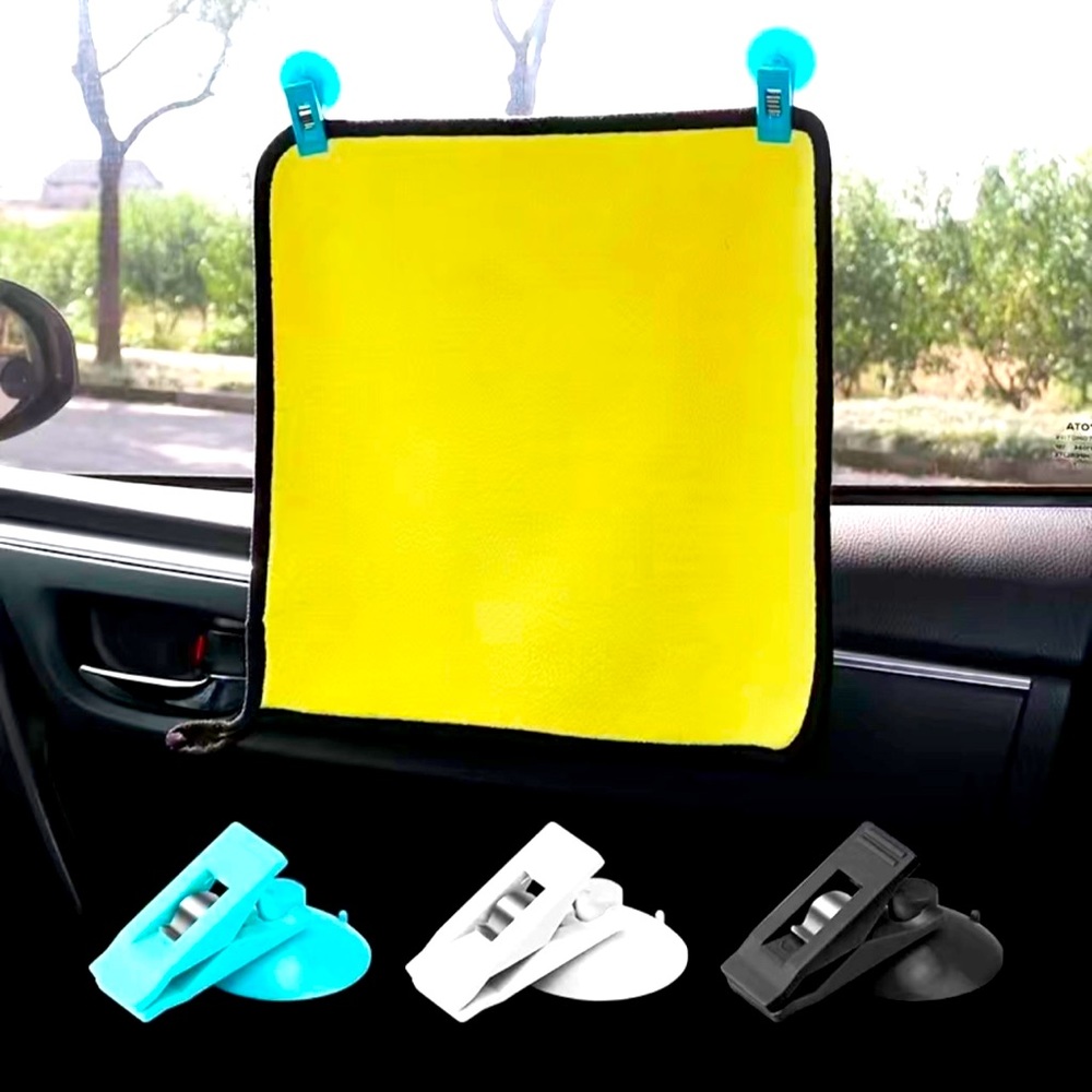 2pcs Portable Car Suction Cup Clip, Car Interior Window